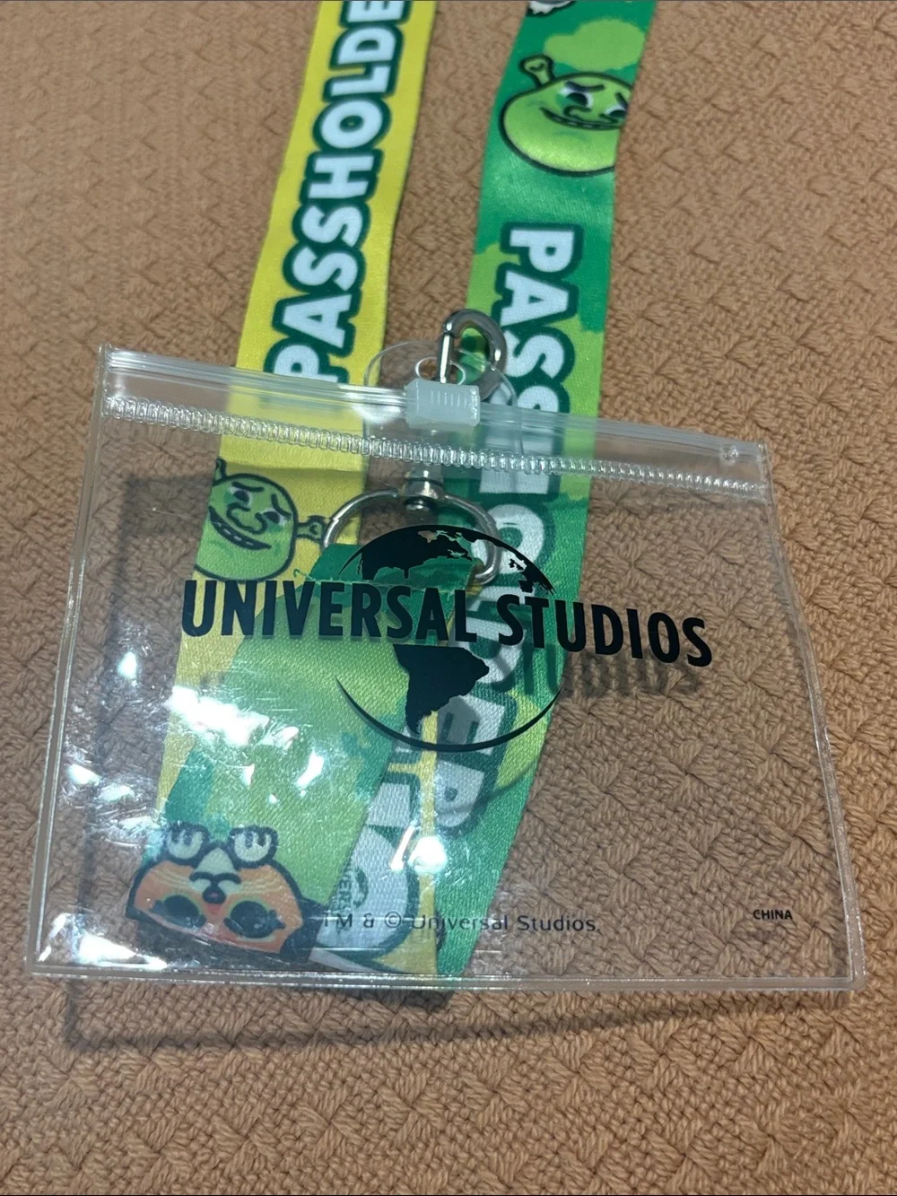 Universal Studios Orlando Shrek, Donkey and Puss in Boots landyard
